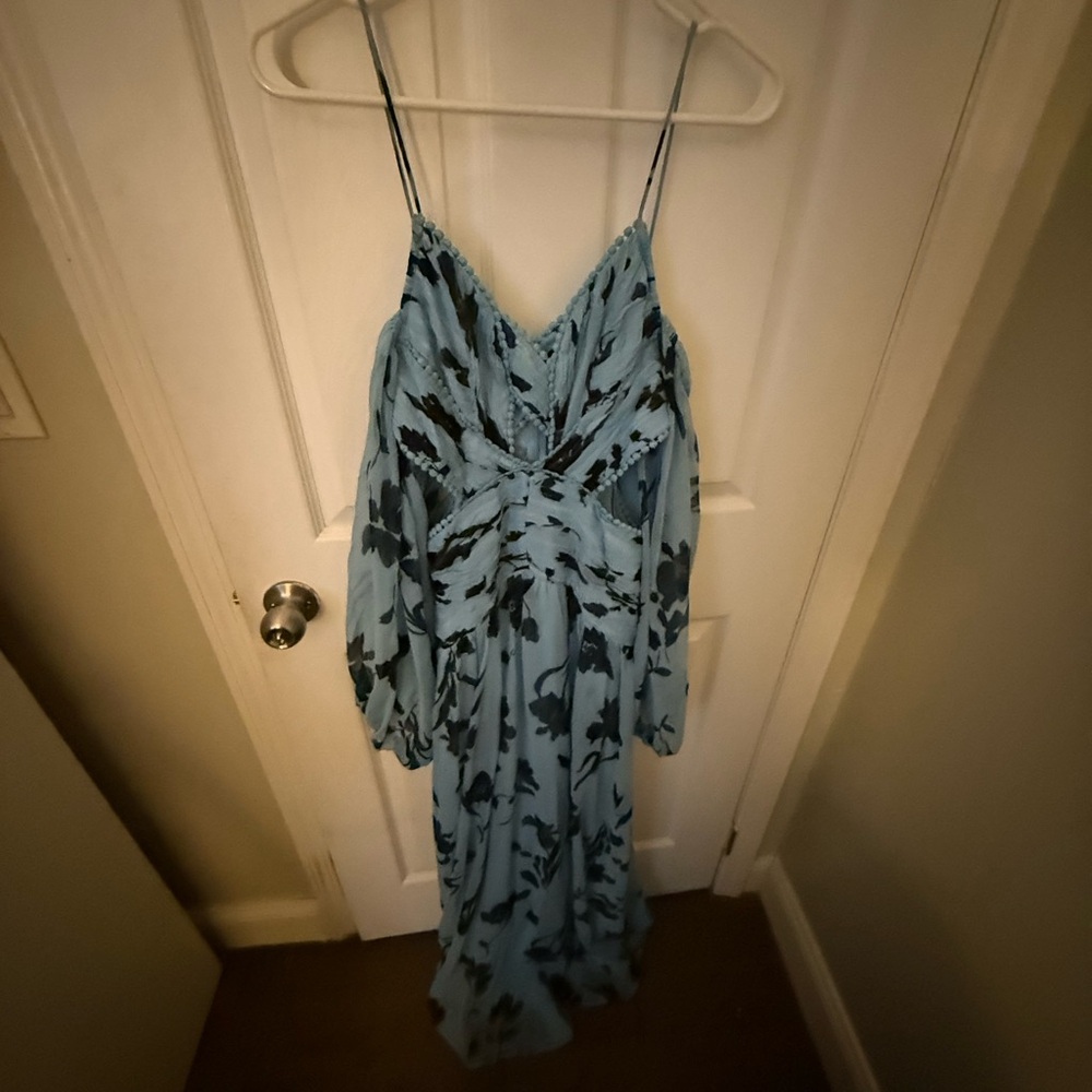 ASOS Gray Maxi Sundress with Spaghetti Straps